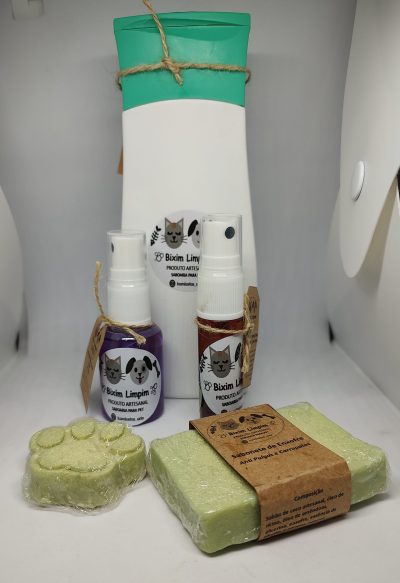 KIT BIXIM LIMPIM-SHAMPOO, SABONETE, LIMPA-PATAS-AROMATIZANTE REF: KIT018